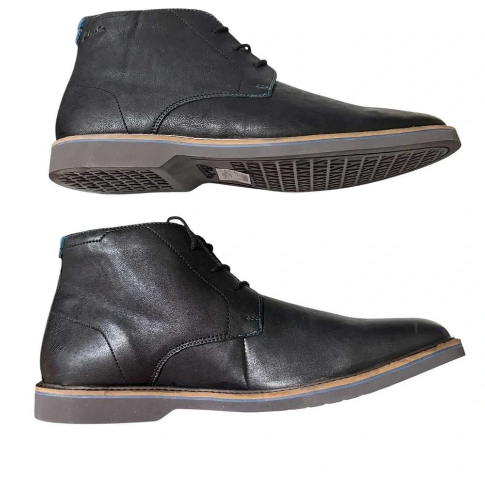 Clarks Black Leather Chukka Boots · Men’s Size 12